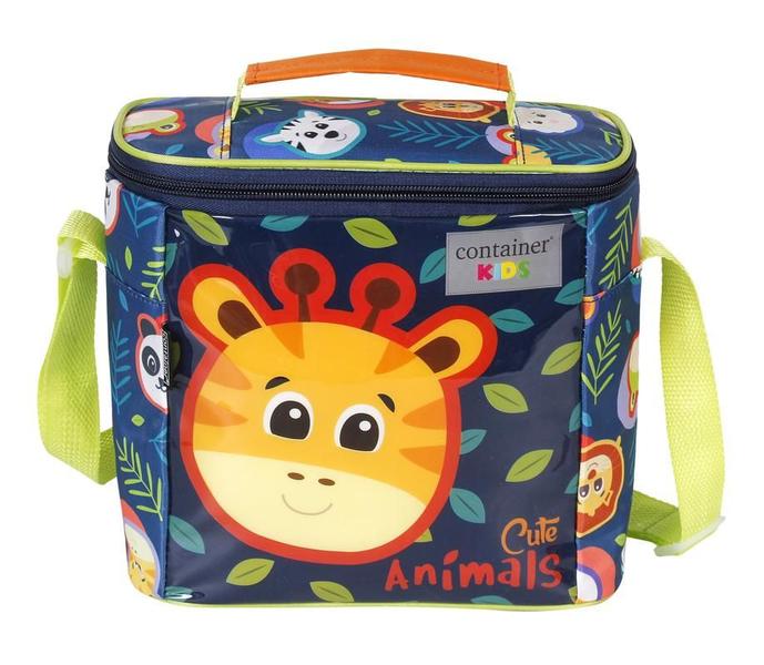 Imagem de Lancheira Infantil Unissex Soft Animals Girafa Azul Container Kids