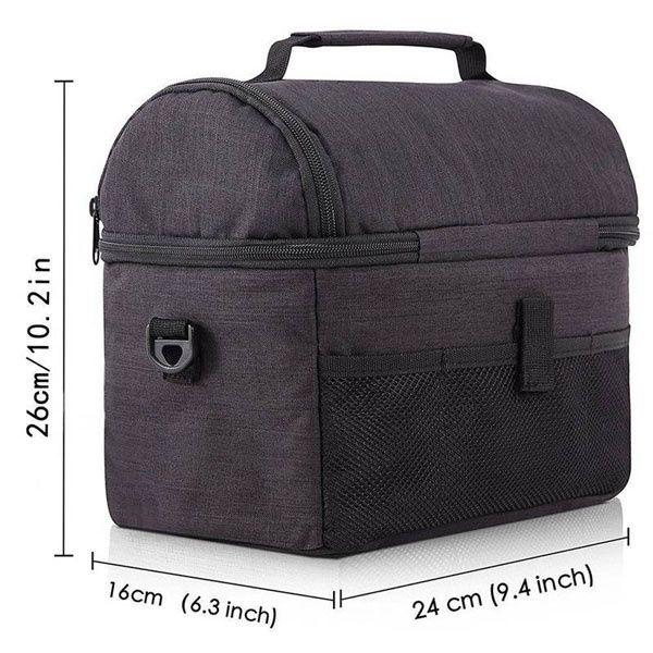 Imagem de Lancheira isolada Wokex Travel Food Thermal Bag 8L preta