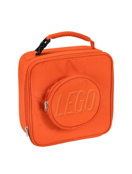 Imagem de Lancheira LEGO Orange Brick durável isolada para crianças/adultos