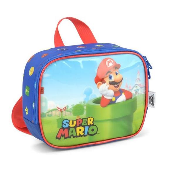 Imagem de Lancheira Mario Infantil Up4you - Azul/Vermelho