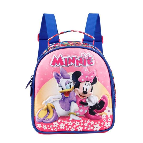 Imagem de Lancheira Minnie Mouse Bolsa Térmica Infantil - 19x21x10cm