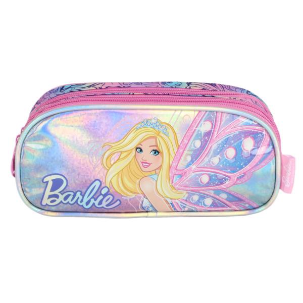 Imagem de Lancheira Mochila Rodinha Estojo Triplo Barbie Holográfico