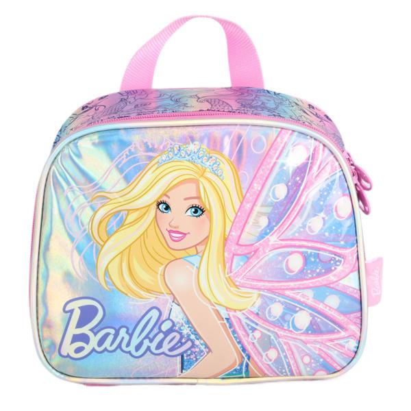 Imagem de Lancheira Mochila Rodinha Estojo Triplo Barbie Holográfico