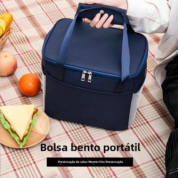 Imagem de Lancheira Térmica à Prova d'Água com Bolsa para Bento - Isolada com Folha de Alumínio