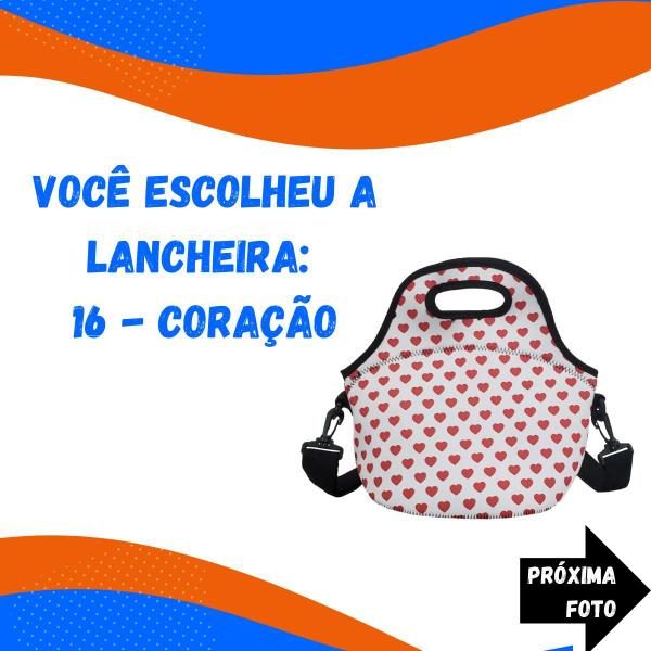 Imagem de Lancheira Térmica Bolsa Marmita Fitness Neoprene Portátil Lanche Viagem Necessaire Comida Alça Marmiteira Diversas Cores e Modelos