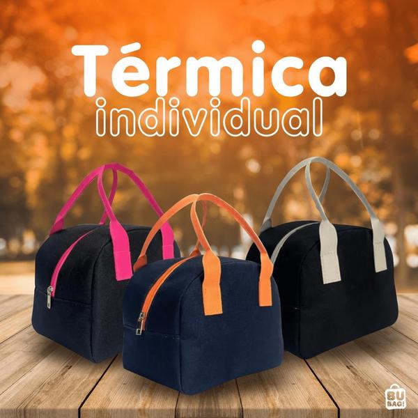 Imagem de Lancheira Térmica Bolsa Portátil Marmita Academia Fitness Treino Alimentos Unissex C/Alça - Bubag!