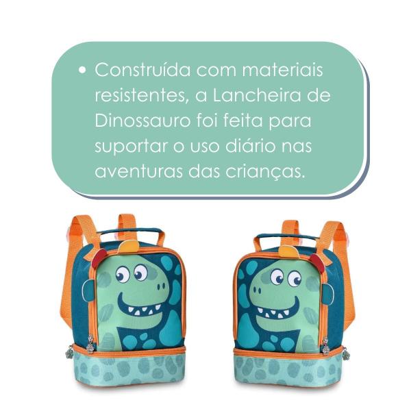 Imagem de Lancheira Térmica Dino Dinossauro Pets Infantil Escolar/Passeio - Super Resistente - Clio