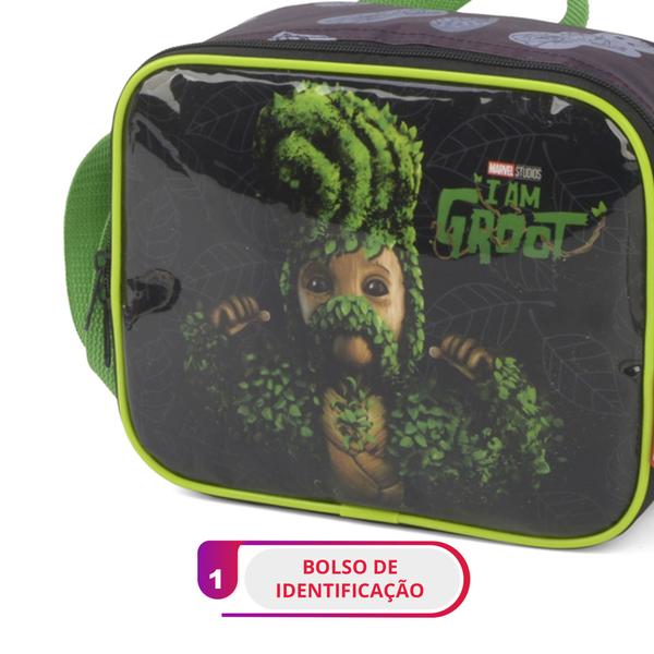 Imagem de Lancheira Térmica Escola Infantil Menino Menina Bolsa Reforçada Masculina Feminina Guardiões Groot