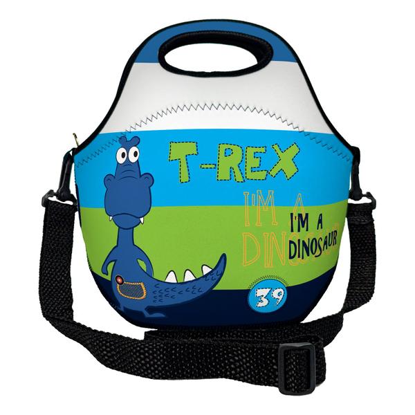 Imagem de Lancheira Térmica Escolar em Neoprene Infantil Reforçada com alça  ISOPRENE  T-Rex