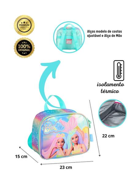 Imagem de Lancheira Térmica Escolar Infantil Barbie LA41463