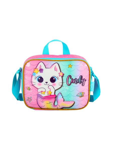 Lancheira Térmica Escolar Infantil Gatinha Cindy - Rosa - Maxlog Imagem de Lancheira Térmica Escolar Infantil Gatinha Cindy - Rosa