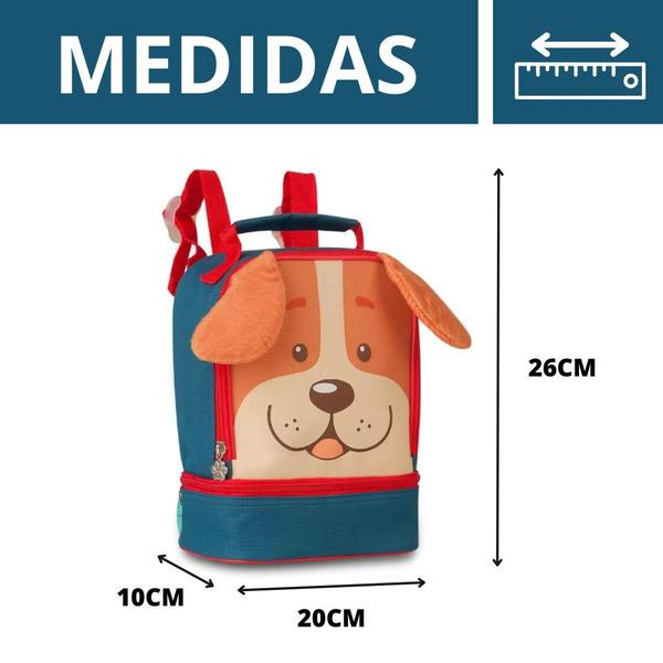 Imagem de Lancheira Térmica Escolar Infantil Pets Selva - Vários Modelos - Clio