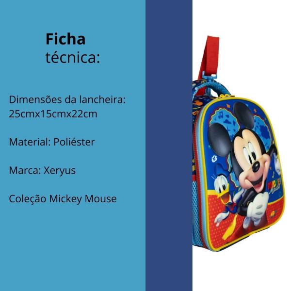 Imagem de Lancheira Térmica Escolar Mickey Mouse Marinho Xeryus