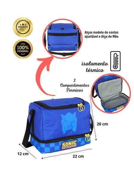 Lancheira Térmica Escolar Sonic - Luxcel Imagem de Lancheira Térmica Escolar Sonic