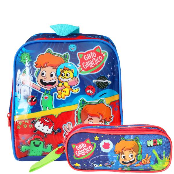 Lancheira Térmica + Estojo Escolar Duplo Gato Galáctico Kit - Clio Style Imagem de Lancheira Térmica + Estojo Escolar Duplo Gato Galáctico Kit