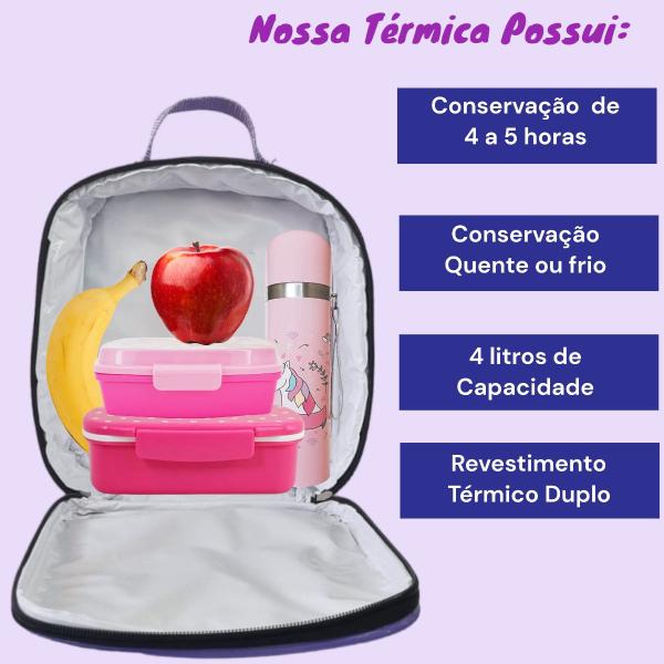 Imagem de Lancheira Térmica Feminina Infantil Escolar Menina