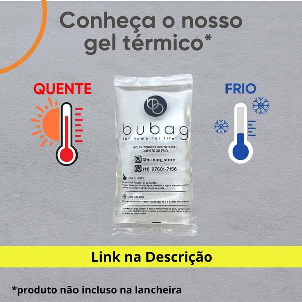 Imagem de Lancheira Térmica Frasqueira Feminina Masculina Unissex Lanche Frutas Escolar Conserva bubag