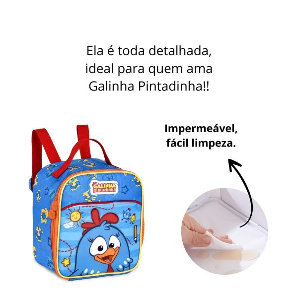 Imagem de Lancheira Térmica Galinha Pintadinha Infantil Passeio Escolar Viagem - Clio