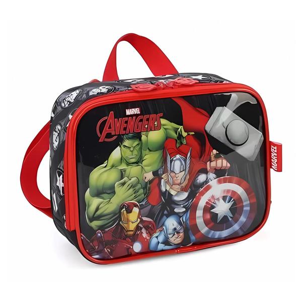 Imagem de Lancheira Térmica Infantil Avengers Vingadores Luxcel Preto