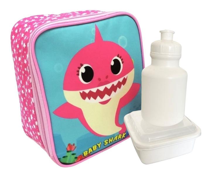 Imagem de Lancheira Térmica Infantil Baby Shark Mamãe Tubarão Rosa