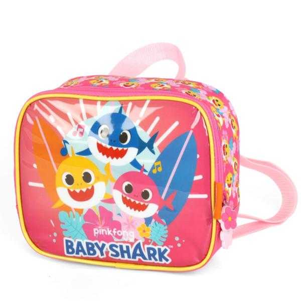 Imagem de Lancheira Termica Infantil Baby Shark Pink Rosa Alça Costa