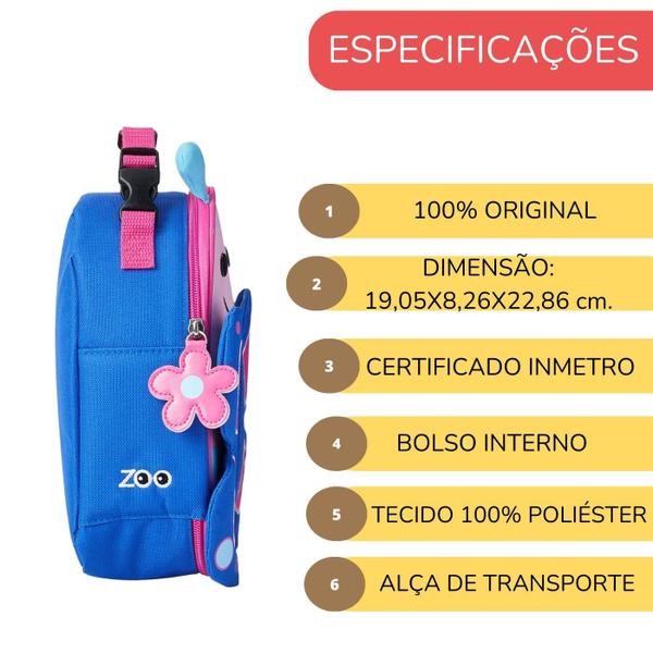 Imagem de Lancheira Térmica Infantil Com Zíper Zoo Borboleta Skip Hop