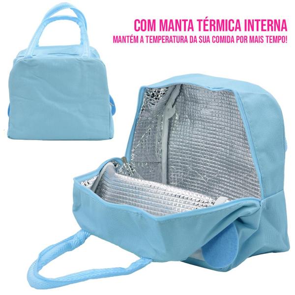 Imagem de Lancheira Térmica Infantil Escolar Lanche Bolsa Animais