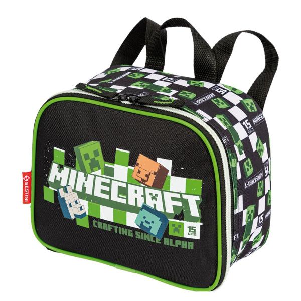 Imagem de Lancheira Térmica Infantil Escolar Minecraft Crepper De Alça