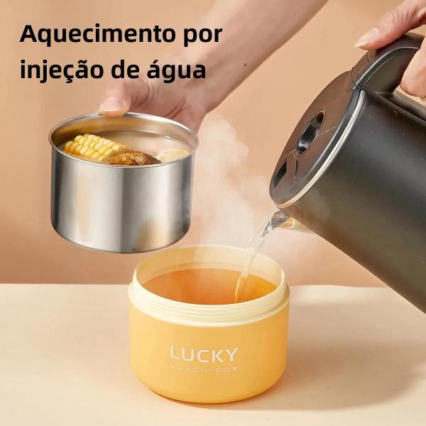 Imagem de Lancheira Térmica Infantil Isolada e Empilhável - Caixa Bento de Aço Inox