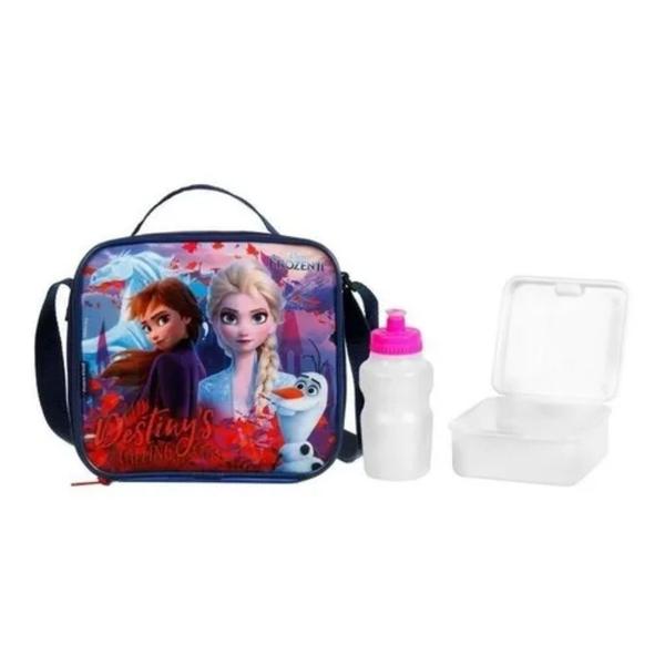 Imagem de Lancheira térmica infantil potinho squeeze Frozen Disney 37381