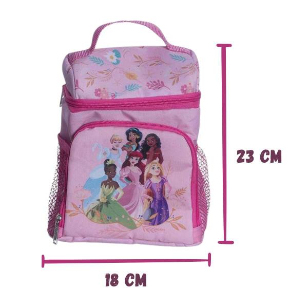 Imagem de Lancheira Térmica Infantil Princesas Meninas Criança Escola Passeio Original Licenciada Lanche Escolar Disney Rosa