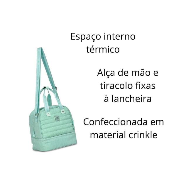 Lancheira Térmica Verde Crinkle Rebecca Bonbon Clio Style Imagem de Lancheira Térmica Verde Crinkle Rebecca Bonbon Clio Style