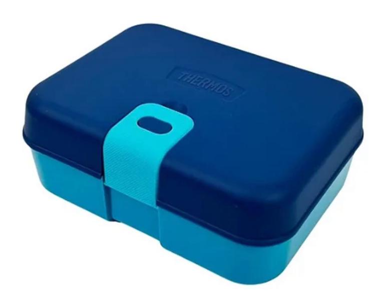 Imagem de Lancheira Thermos Bento Box Azul Infantil Bpa Free 8 Peças