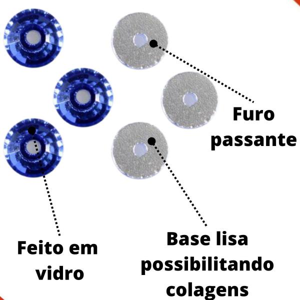 Lantejoula 06mm Em Vidro Com 288 Peças - LADEIRA BIJUTERIAS Imagem de Lantejoula 06mm Em Vidro Com 288 Peças