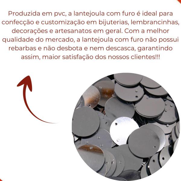 Imagem de Lantejoula Com Furo 20mm Em Pvc Com 500G