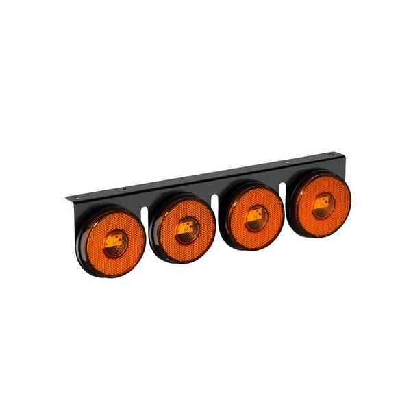 Imagem de Lanterna 4 Marias Carreta Caminhão Led Âmbar Bivolt 85mm 6un