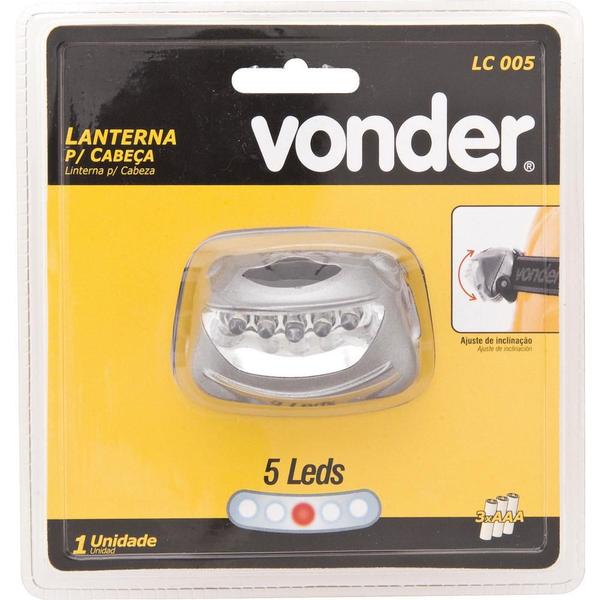 Imagem de Lanterna 5 leds lc005 para cabeça 3AAA - Vonder