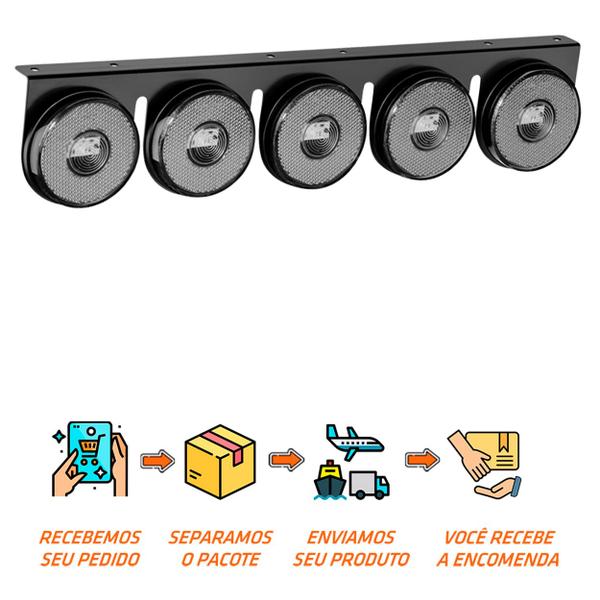 Imagem de Lanterna 5 Marias Randon LED Cristal 85mm Saída Fios