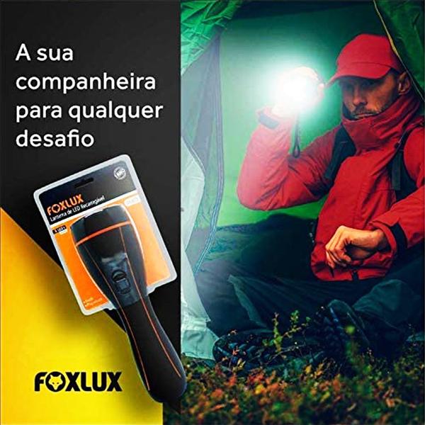 Imagem de Lanterna Abs 5 Leds Recarregável Foxlux Alto Brilho  Bivolt