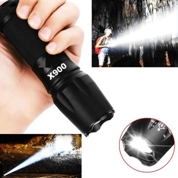 Lanterna Alta Potência Recarregável Lanterna LED Camping Lâmpada Luz - Lanterna Tática Led Recarregável Imagem de Lanterna Alta Potência Recarregável Lanterna LED Camping Lâmpada Luz