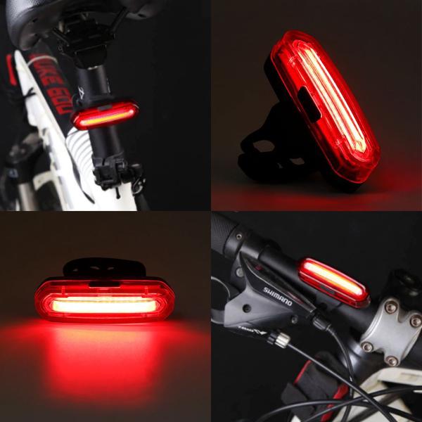 Imagem de Lanterna Bike Sinalizador Traseiro 3 Cores Recarregável USB