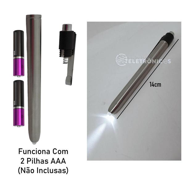 Imagem de Lanterna Clinica Luz Led Branco Frio Penlight Estilo Caneta Para Oculista Design Robusto A706