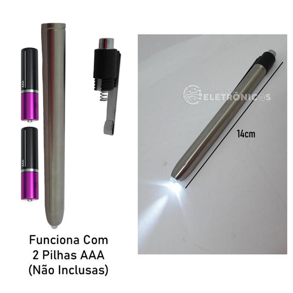 Imagem de Lanterna Clinica Luz Led Penlight Estilo Caneta Para Oculista, Dentista e Petshops Luz A706 B706