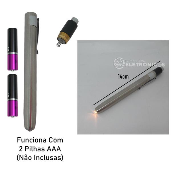 Imagem de Lanterna Clinica Luz Led Penlight Estilo Caneta Para Oculista Design Robusto A706 B706