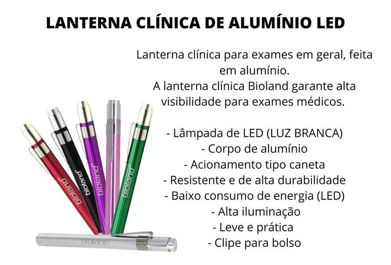 Imagem de Lanterna Clínica Medica De Led Luz Branca Com Pilhas Bioland