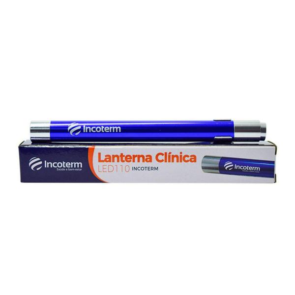 Imagem de Lanterna clínica profissional - luz de led focalizada branca - modelo led110 azul - incoterm