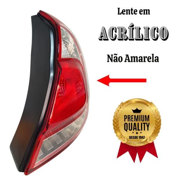 Imagem de Lanterna Clio Hatch 2015 2016 2017 Acrílico Base Preta Par