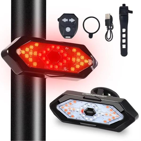 Imagem de Lanterna de BiKe Gold Sports Leds Prime 5 Modos de Funções Cabo Usb Recarregável Com Sirene