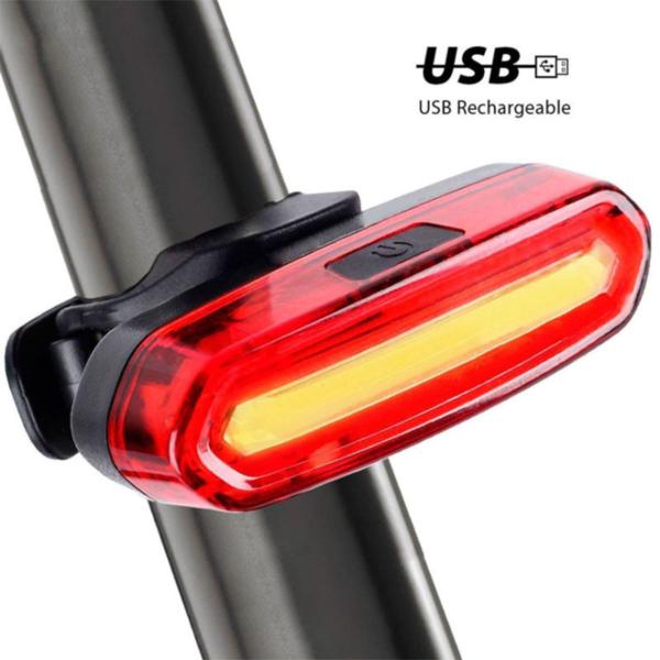 Imagem de Lanterna de Bike Sinalizador Traseiro 120 Lúmens Recarregável Led Alto Brilho 6 modos de Iluminação