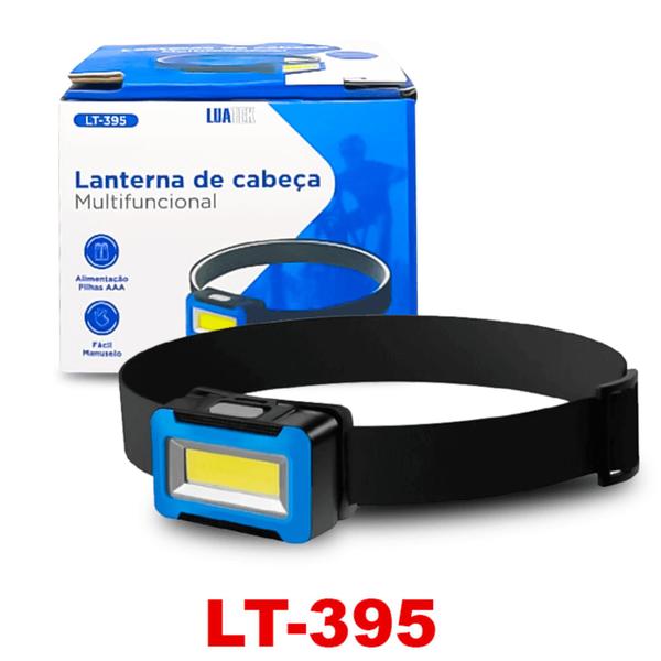 Imagem de Lanterna de Cabeça LED 3 funções: Constante, Flash lento e Flash rápido